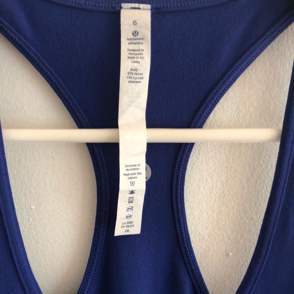 ❌SOLD❌ Lululemon Cool Racerback Tank in Sapphire - Picture 3 of 4